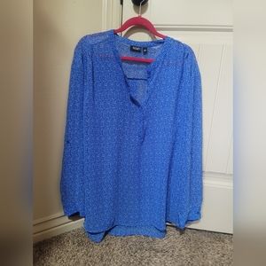 Long sleeve blue blouse